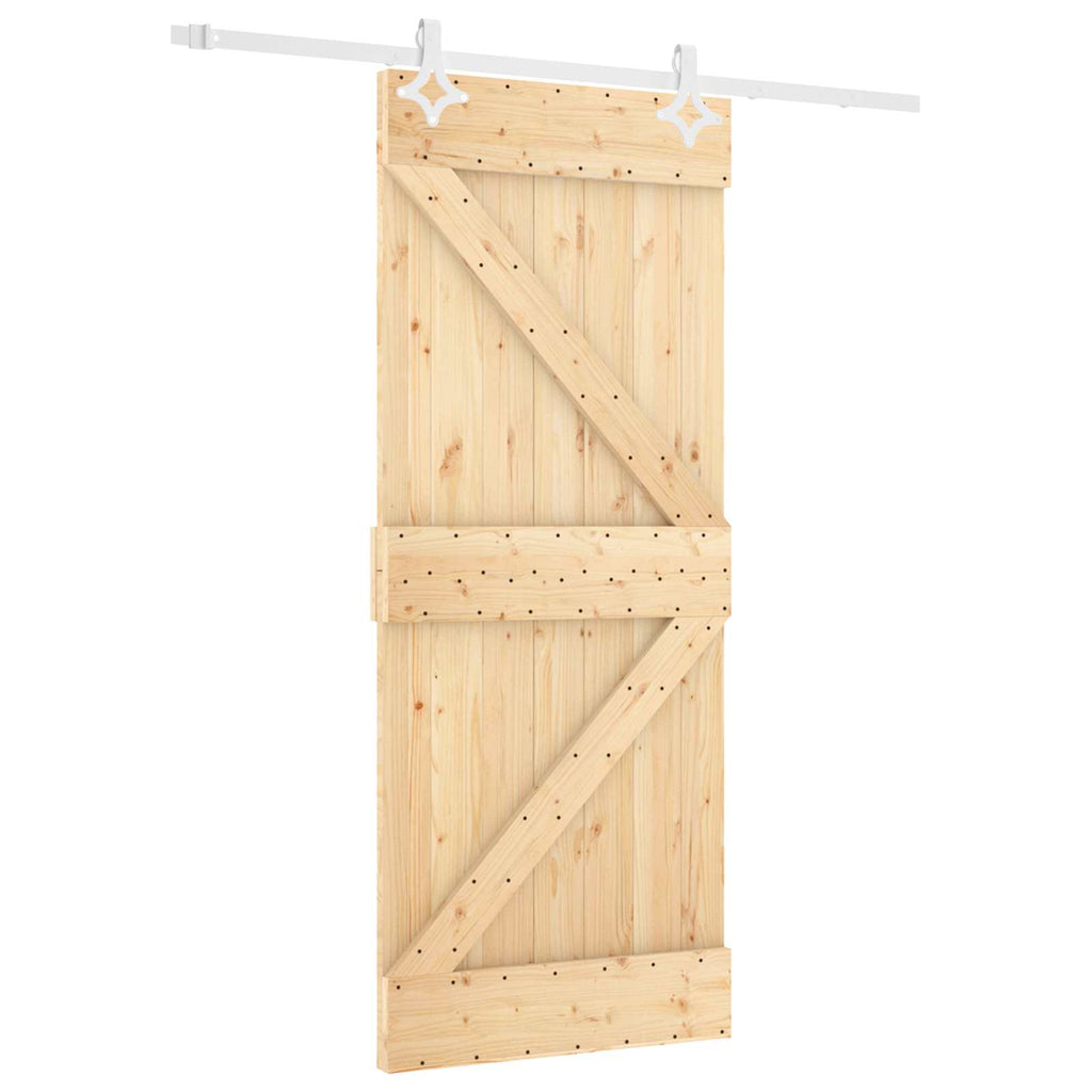 Puerta Corredera Natural y Blanco 80 x 210 cm