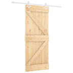 Puerta Corredera Natural y Blanco 80 x 210 cm