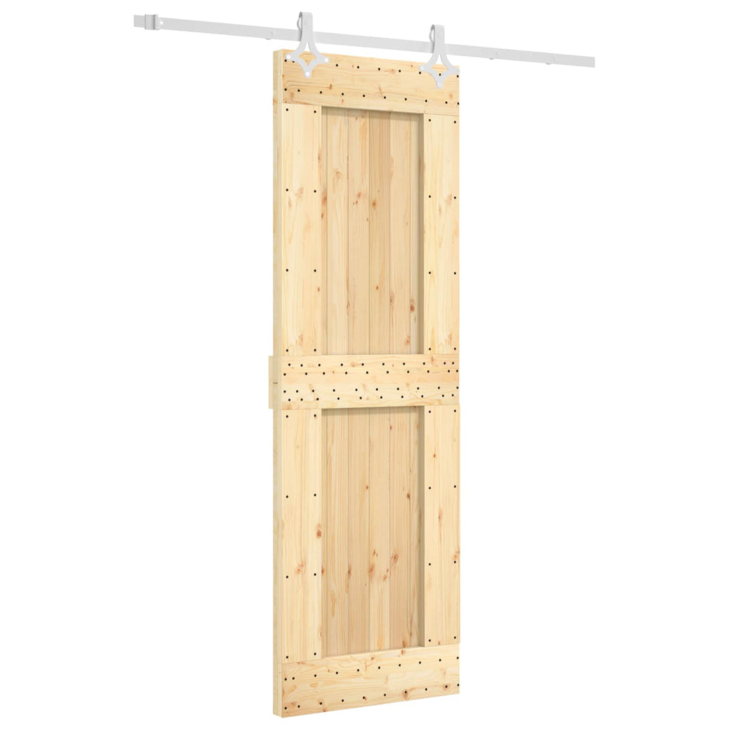 Puerta Corredera Natural y Blanco 70 x 210 cm