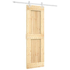 Puerta Corredera Natural y Blanco 70 x 210 cm