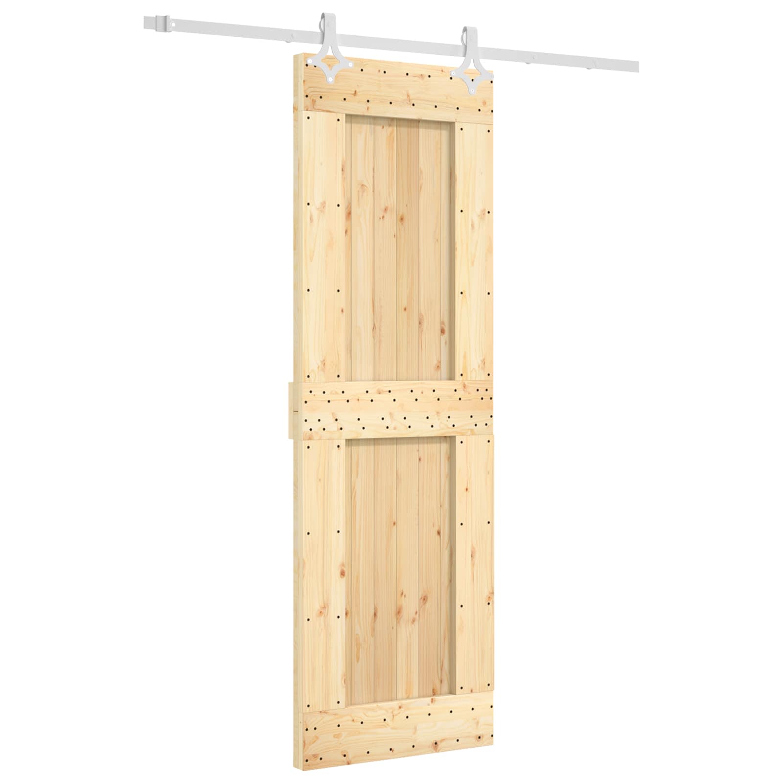 Puerta Corredera Natural y Blanco 70 x 210 cm