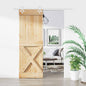 Puerta Corredera Natural y Blanco 85 x 210 cm