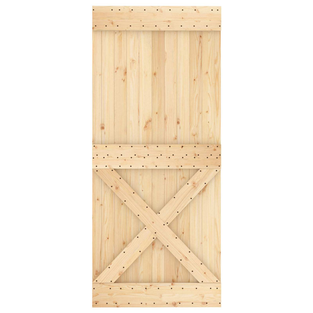 Sliding Door Natural and White 90 x 210 cm