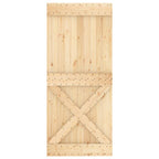 Sliding Door Natural and White 90 x 210 cm