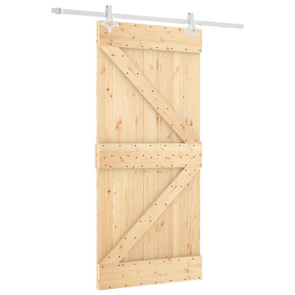 Puerta Corredera Natural y Blanco 95 x 210 cm