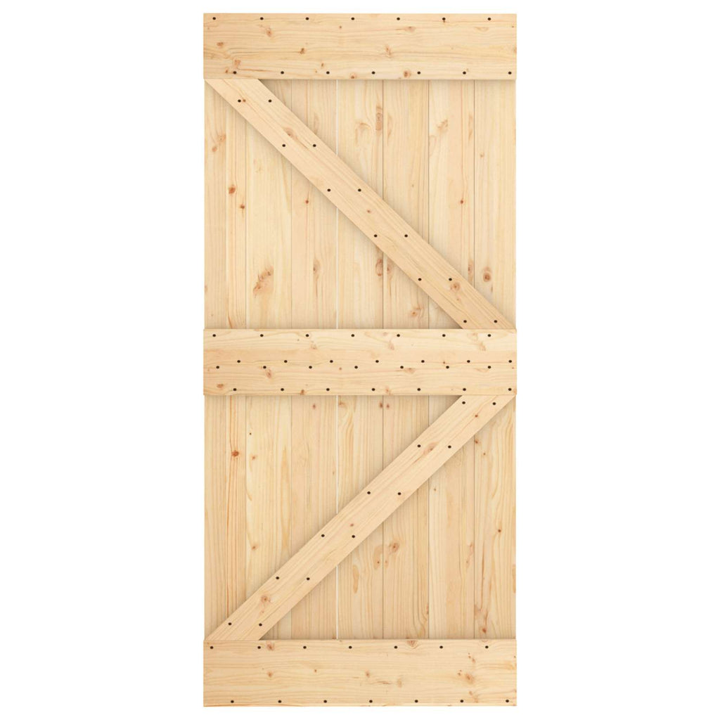 Puerta Corredera Natural y Blanco 95 x 210 cm