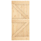 Puerta Corredera Natural y Blanco 95 x 210 cm