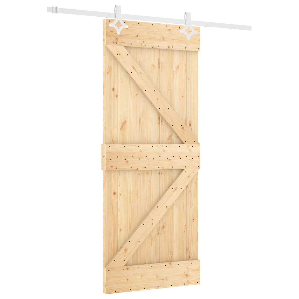 Puerta Corredera Natural y Blanco 80 x 210 cm