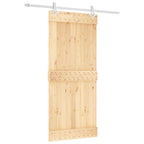 Puerta Corredera Natural y Blanco 90 x 210 cm