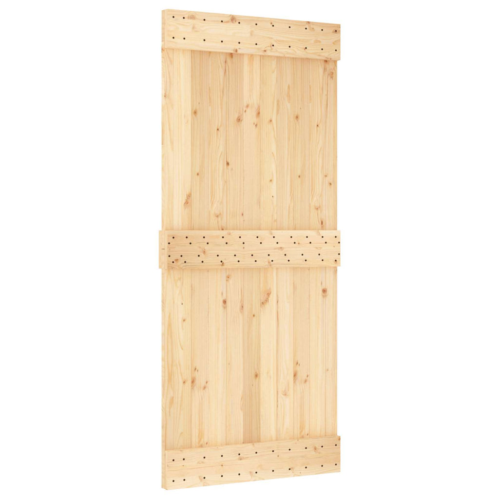Puerta Corredera Natural y Blanco 90 x 210 cm