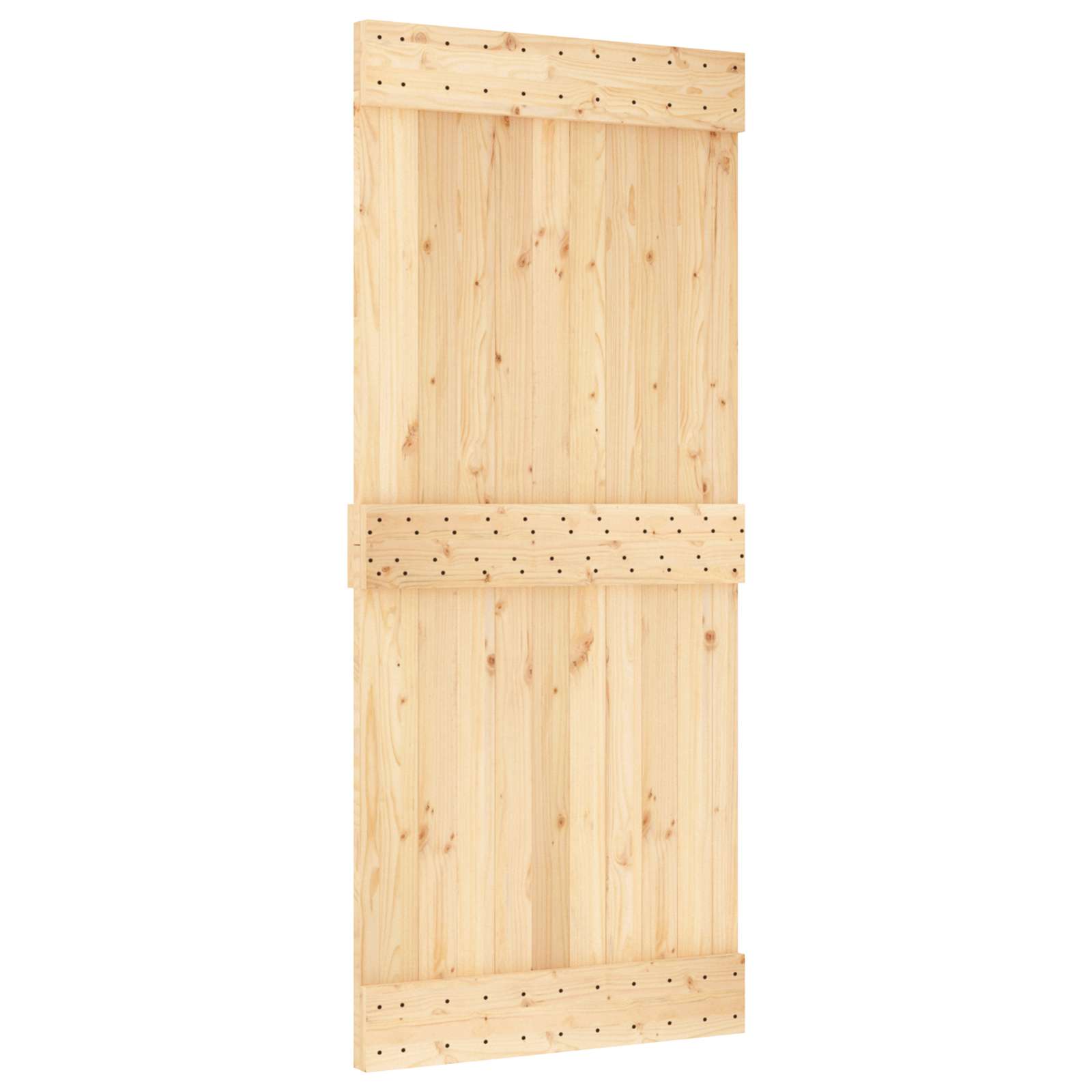 Puerta Corredera Natural y Blanco 90 x 210 cm