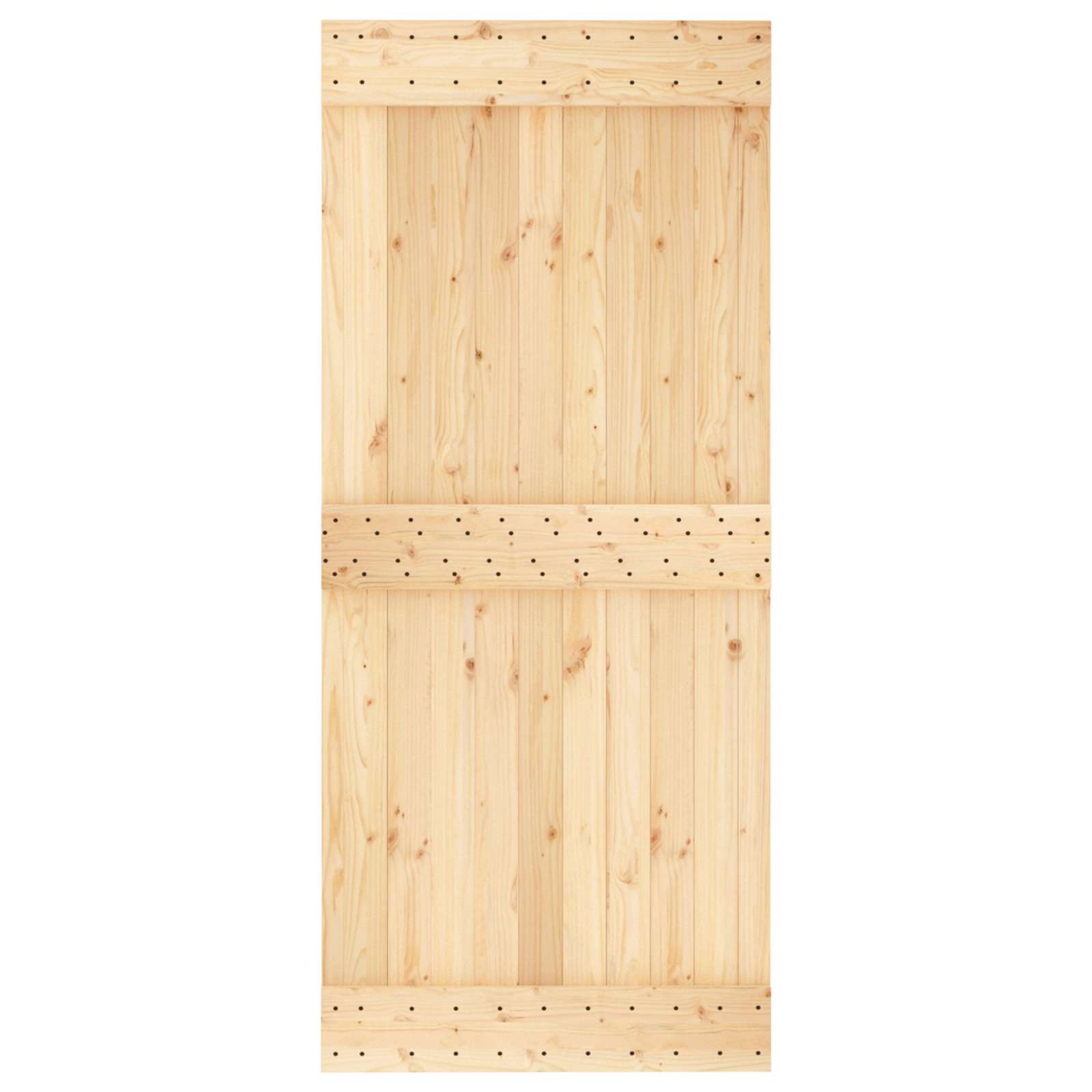 Puerta Corredera Natural y Blanco 90 x 210 cm