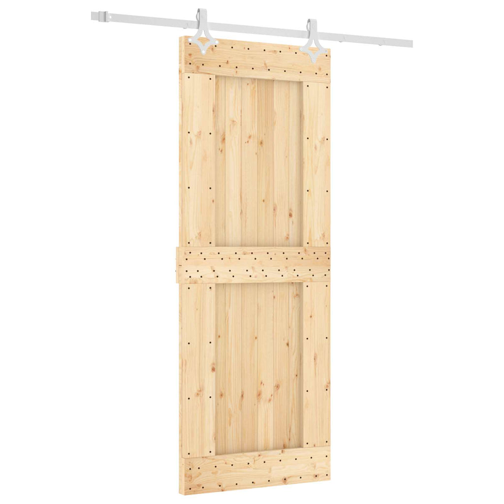 Sliding Door Natural and White 80 x 210 cm