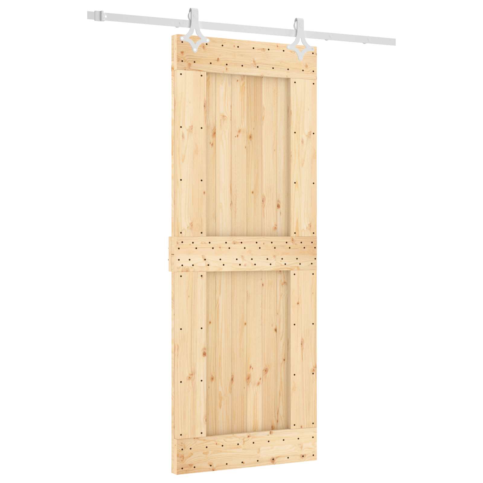 Sliding Door Natural and White 80 x 210 cm