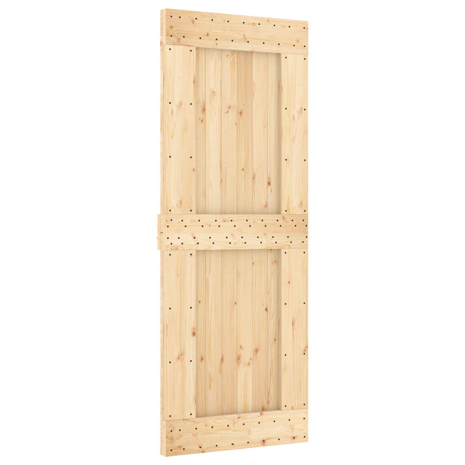 Sliding Door Natural and White 80 x 210 cm
