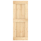 Sliding Door Natural and White 80 x 210 cm