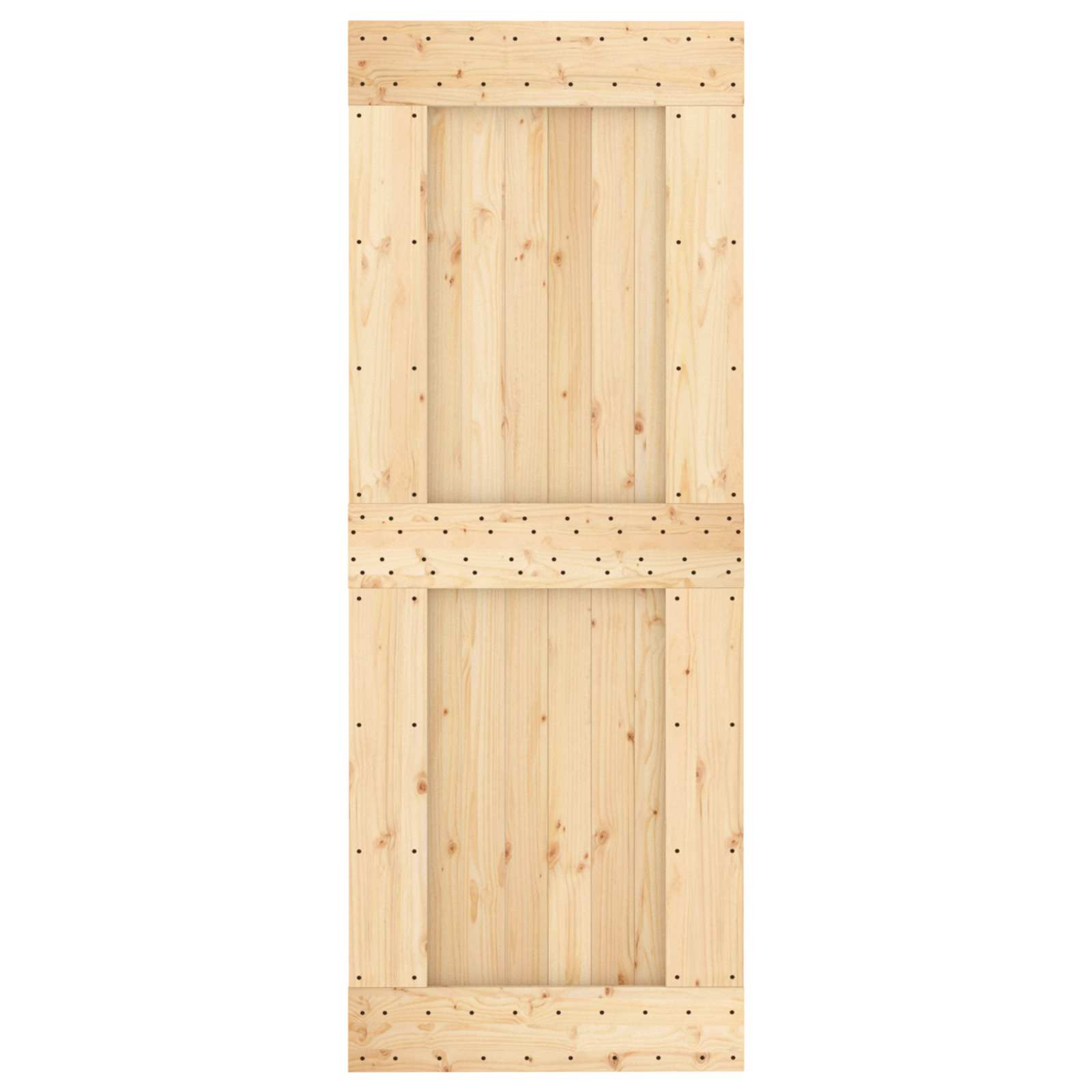 Sliding Door Natural and White 80 x 210 cm