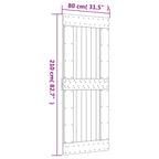 Sliding Door Natural and White 80 x 210 cm