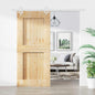 Porta de Correr Natural e Branco 80 x 210 cm
