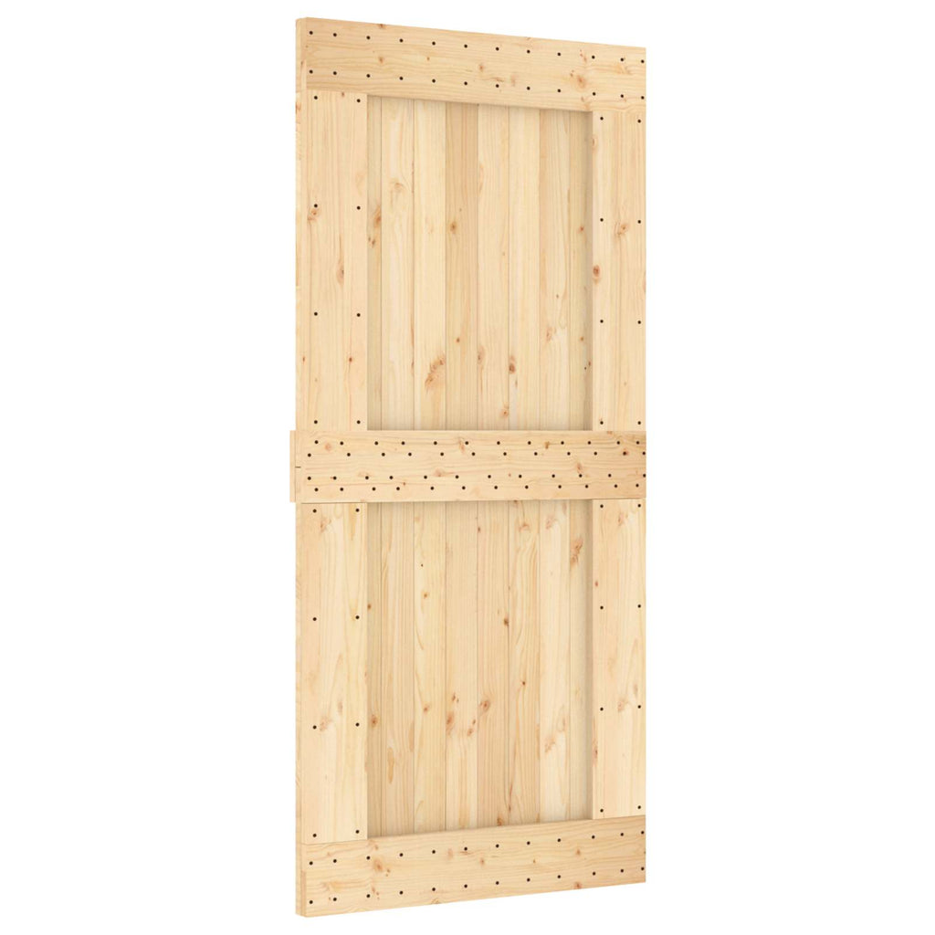 Sliding Door Natural and White 95 x 210 cm