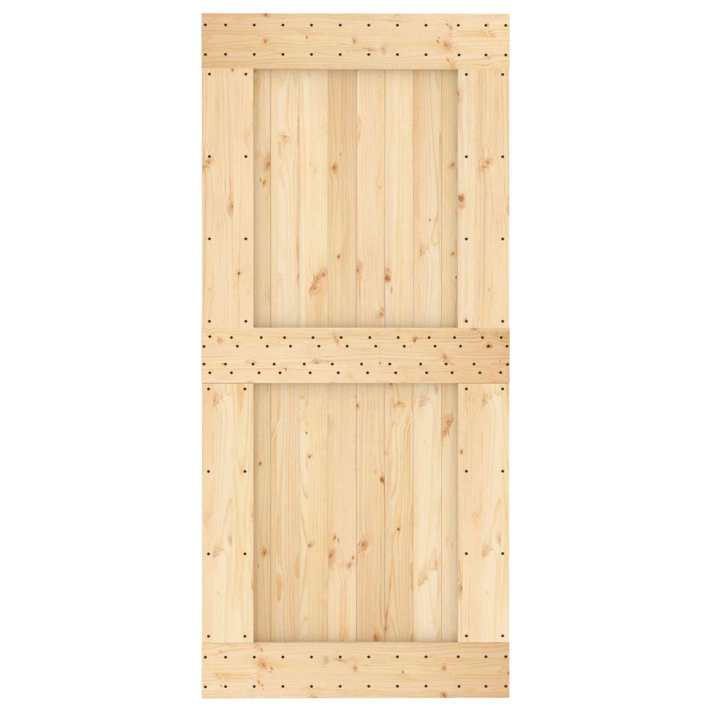 Sliding Door Natural and White 95 x 210 cm