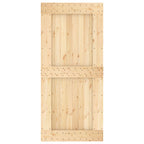 Sliding Door Natural and White 95 x 210 cm