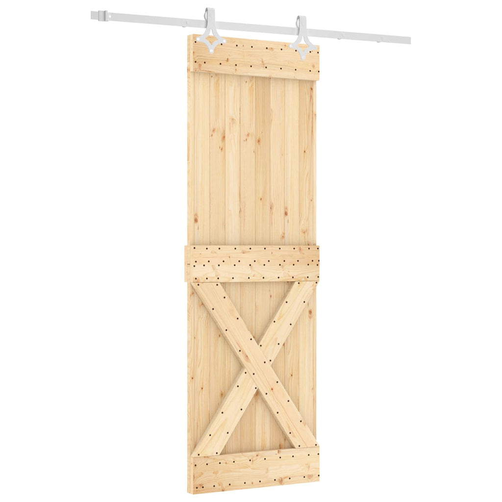 Puerta Corredera Natural y Blanco 70 x 210 cm