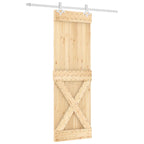 Puerta Corredera Natural y Blanco 70 x 210 cm