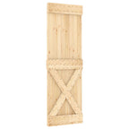 Puerta Corredera Natural y Blanco 70 x 210 cm