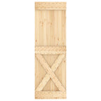 Puerta Corredera Natural y Blanco 70 x 210 cm