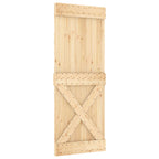 Sliding Door Natural and White 80 x 210 cm