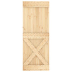Sliding Door Natural and White 80 x 210 cm