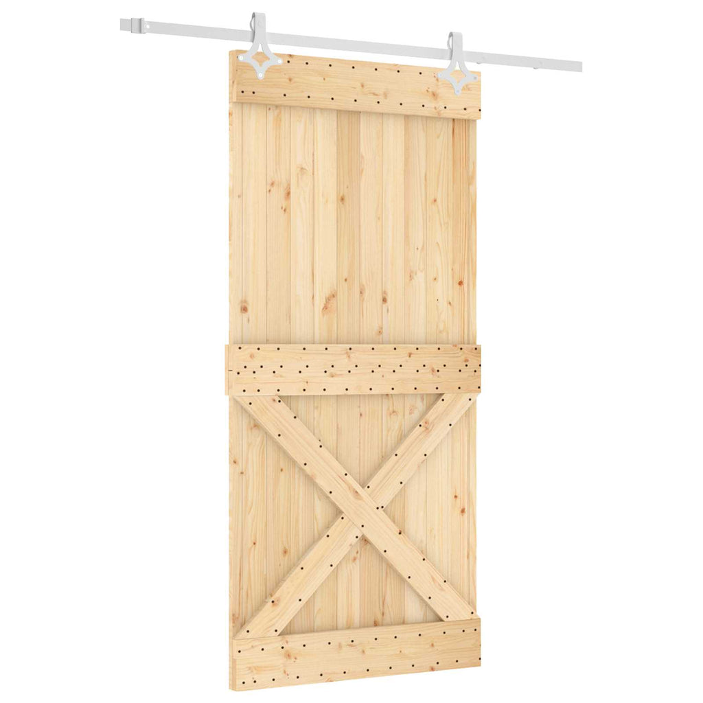 Puerta Corredera Natural y Blanco 95 x 210 cm