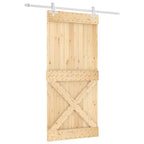 Puerta Corredera Natural y Blanco 95 x 210 cm