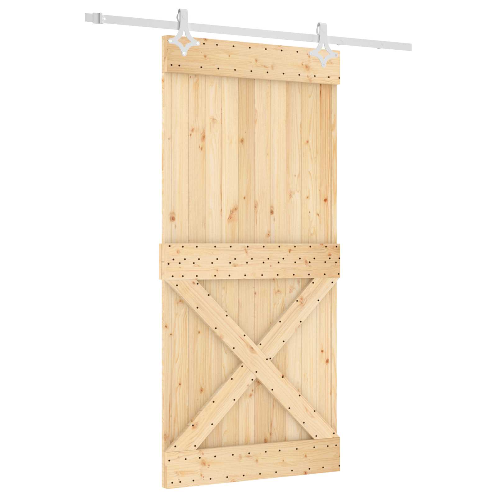 Puerta Corredera Natural y Blanco 95 x 210 cm