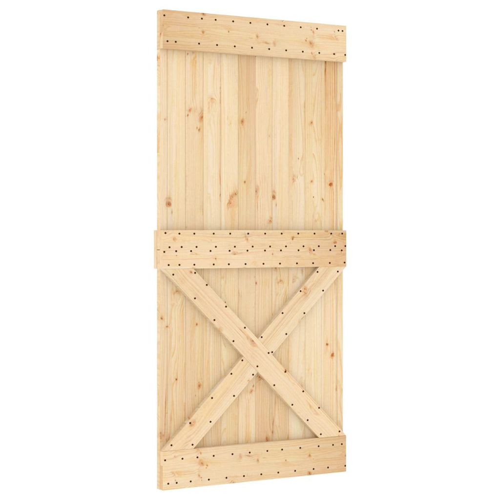 Puerta Corredera Natural y Blanco 95 x 210 cm