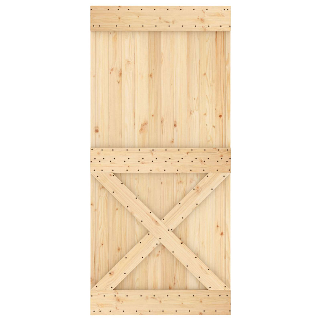 Puerta Corredera Natural y Blanco 95 x 210 cm