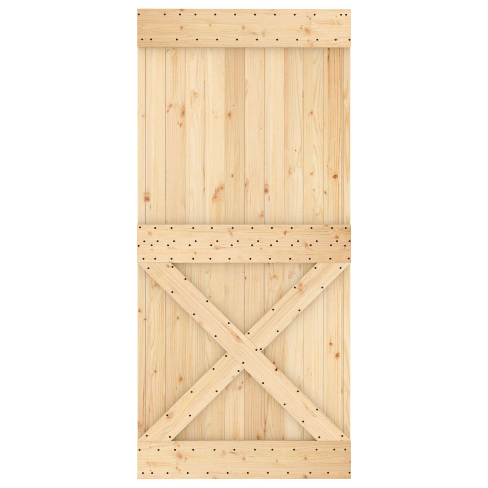 Puerta Corredera Natural y Blanco 95 x 210 cm