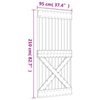 Puerta Corredera Natural y Blanco 95 x 210 cm
