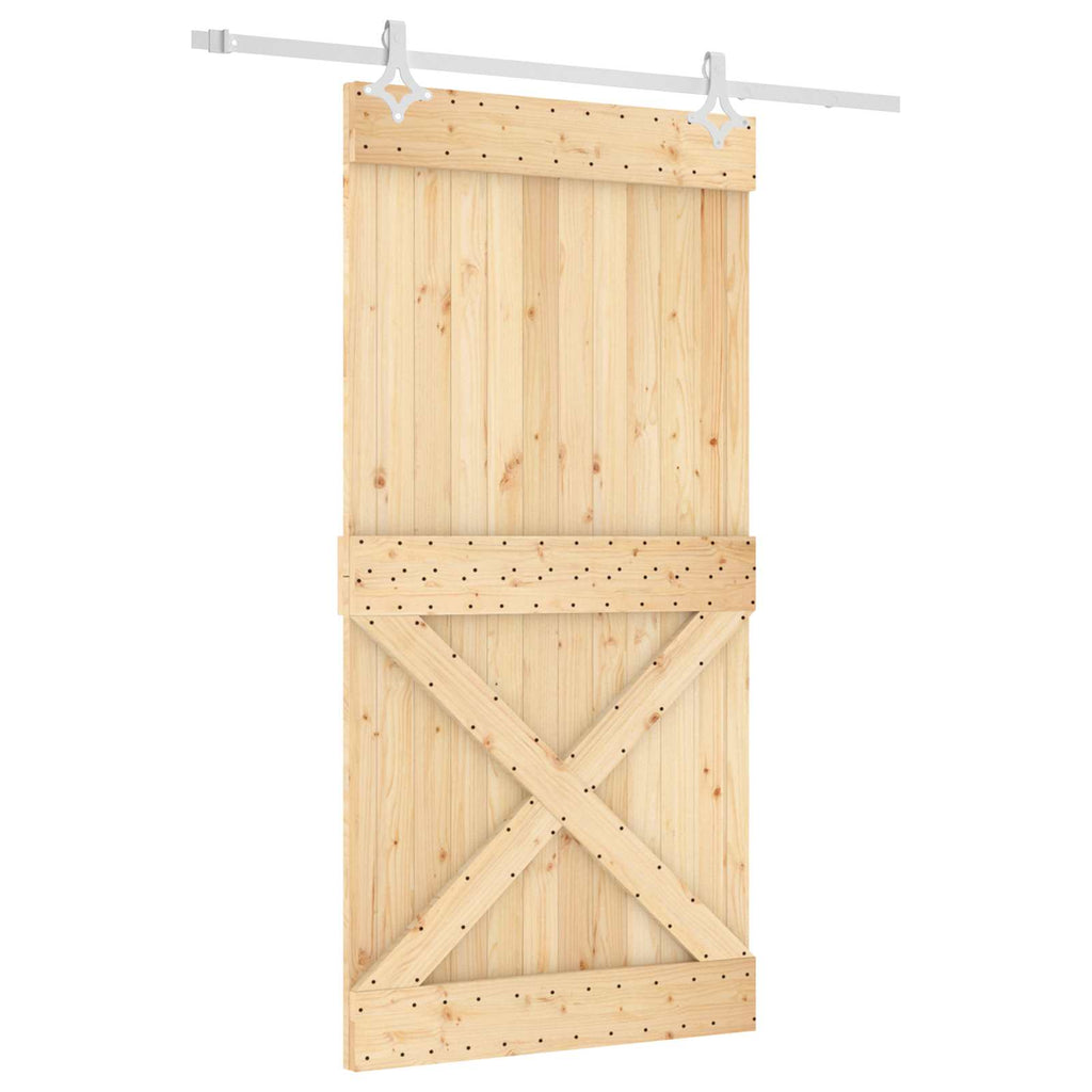 Puerta Corredera Natural y Blanco 100 x 210 cm