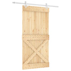 Puerta Corredera Natural y Blanco 100 x 210 cm