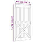 Puerta Corredera Natural y Blanco 100 x 210 cm