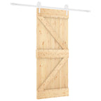 Puerta Corredera Natural y Blanco 80 x 210 cm
