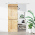 Puerta Corredera Natural y Blanco 70 x 210 cm