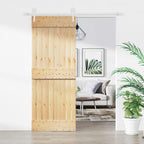 Sliding Door Natural and White 80 x 210 cm