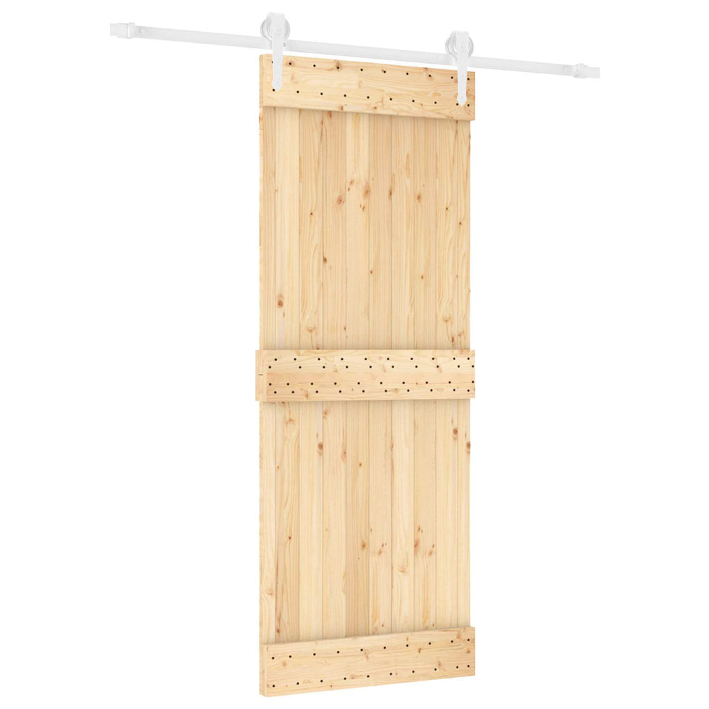 Sliding Door Natural and White 80 x 210 cm