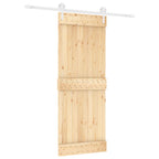 Sliding Door Natural and White 80 x 210 cm