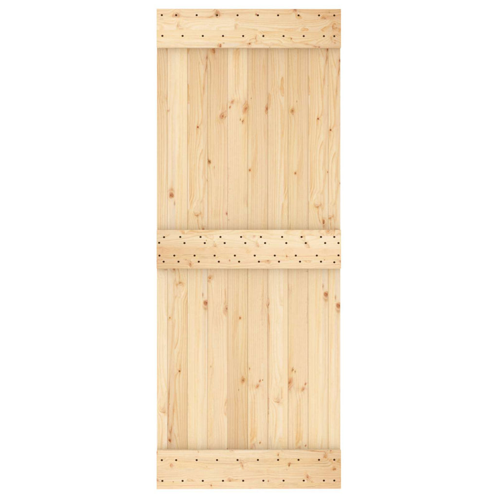 Sliding Door Natural and White 80 x 210 cm