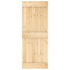 Sliding Door Natural and White 80 x 210 cm
