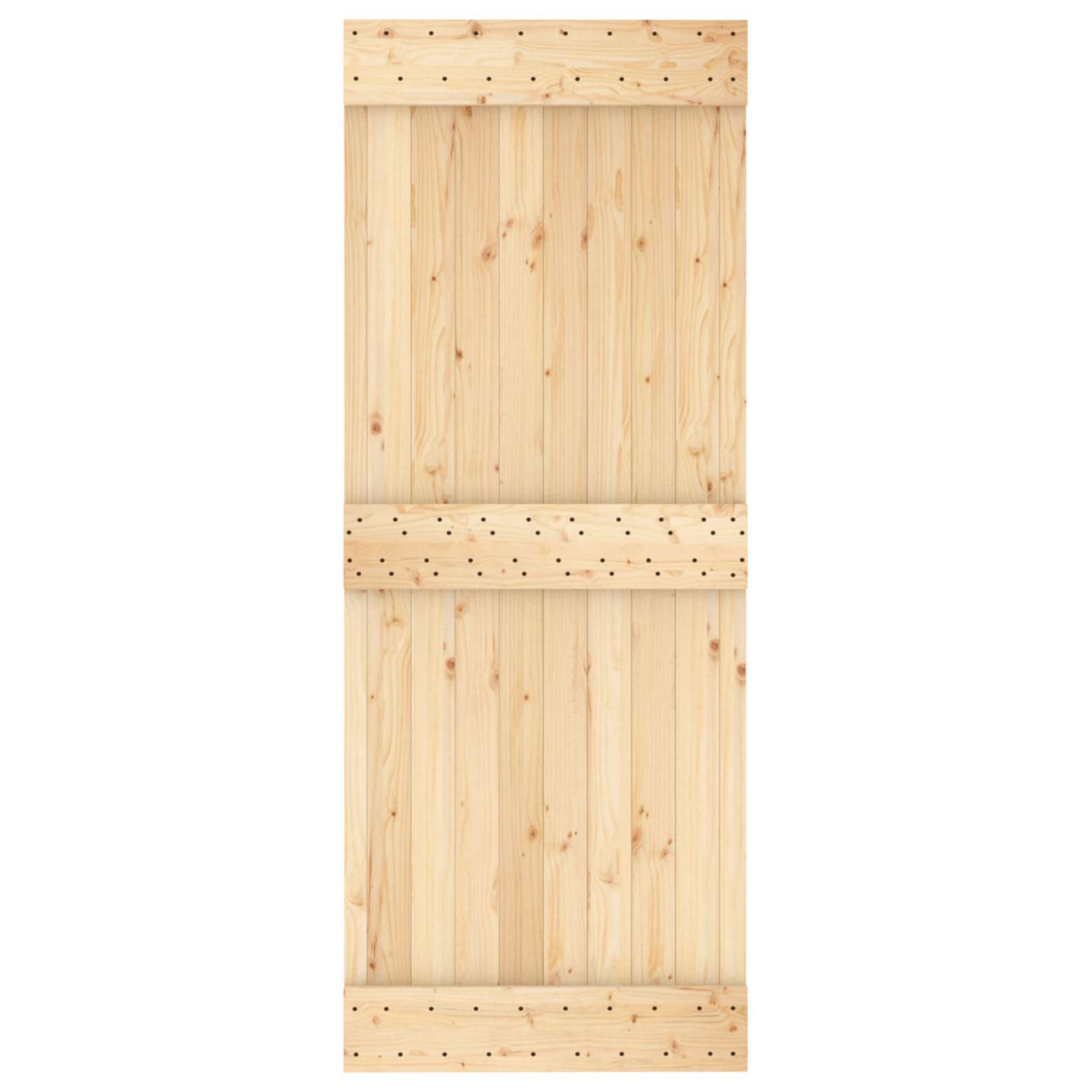 Sliding Door Natural and White 80 x 210 cm
